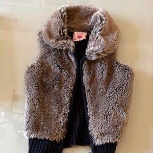 Pink Republic Kids Faux Fur Vest - Brown and Black